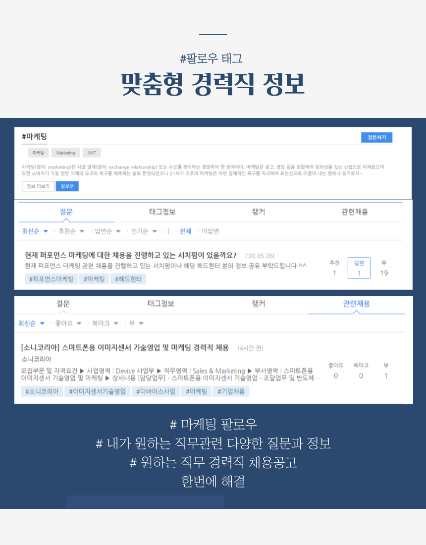 맞춤형 경력직 정보